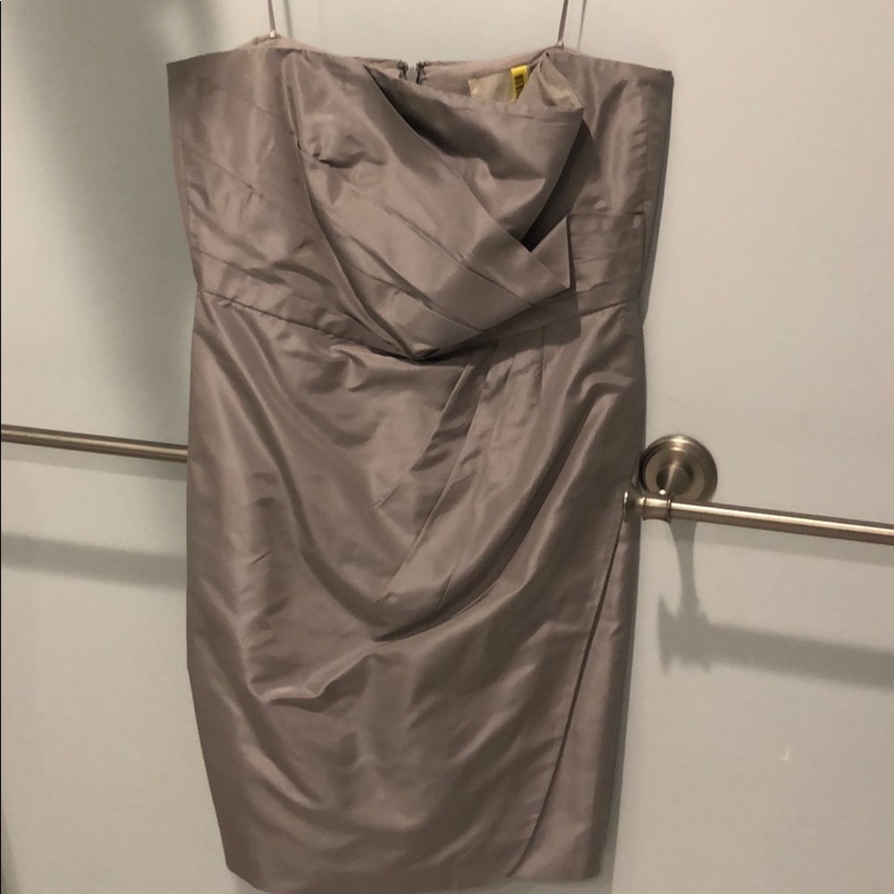 J. Crew strapless metallic mushroom dress